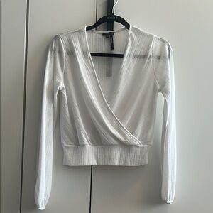 Elegant White Wrap Top